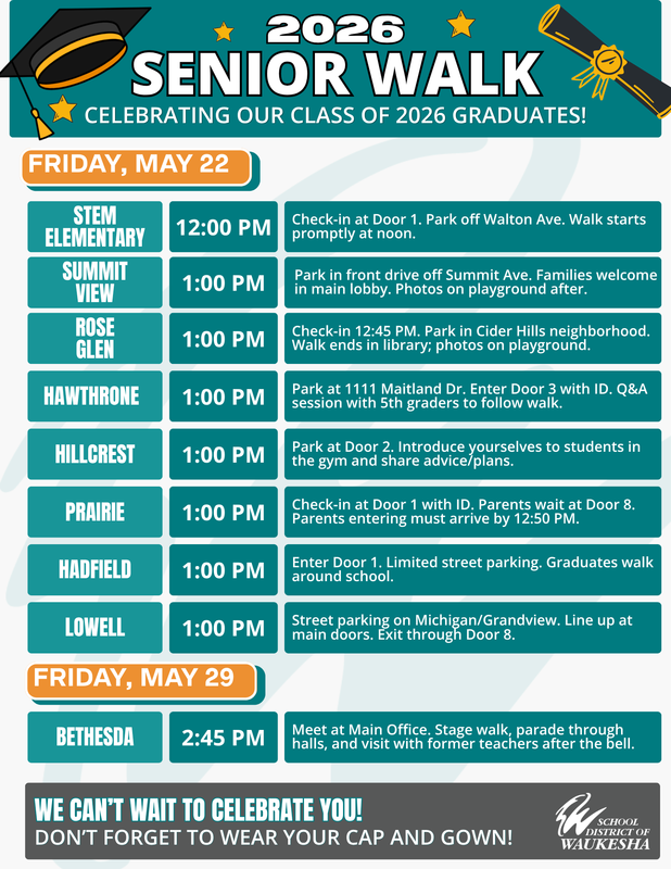 2026 Senior Walk Information