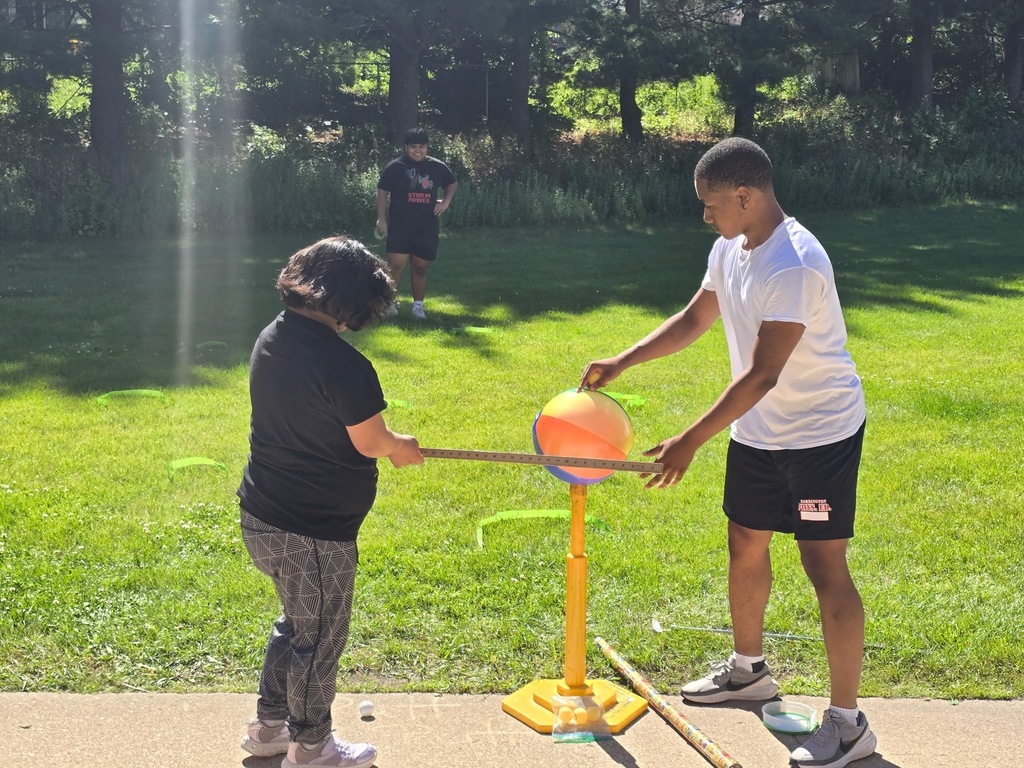 Members of the STORM Football team hosted games for students during Extended School Year