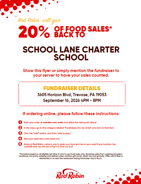 Red Robin Fundraiser Flyer