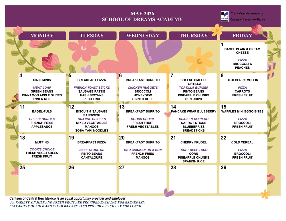 May Menu