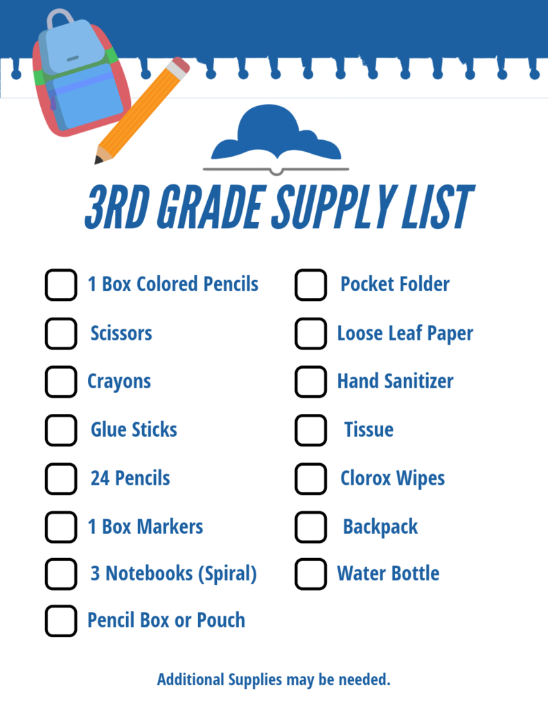 3rd Grade Supply List