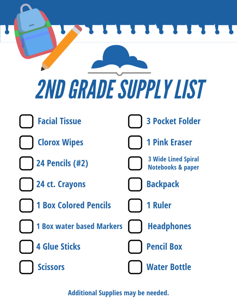 2nd Grade Supply List