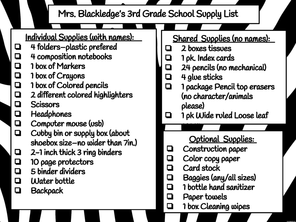 Supply List