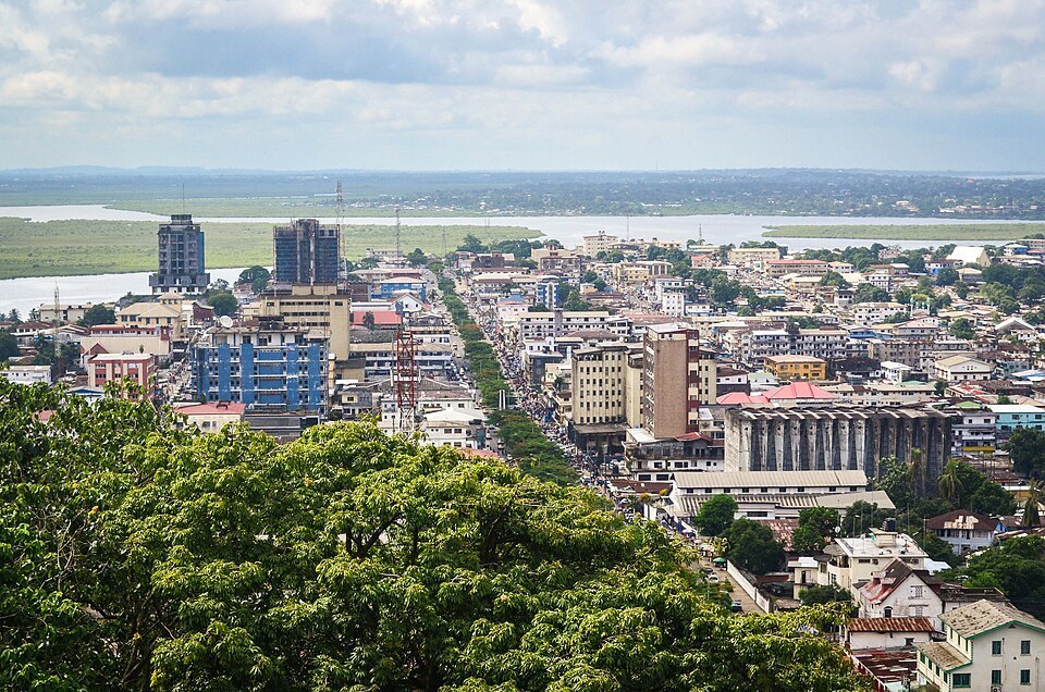 Image of the skyline of Monrovia, Liberia