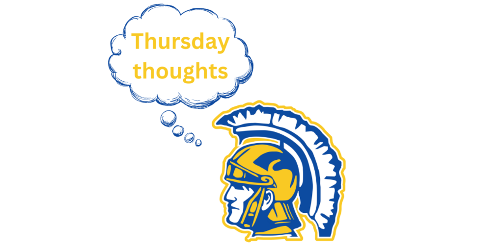 Thursday Thoughts (with a thought bubble behind it)