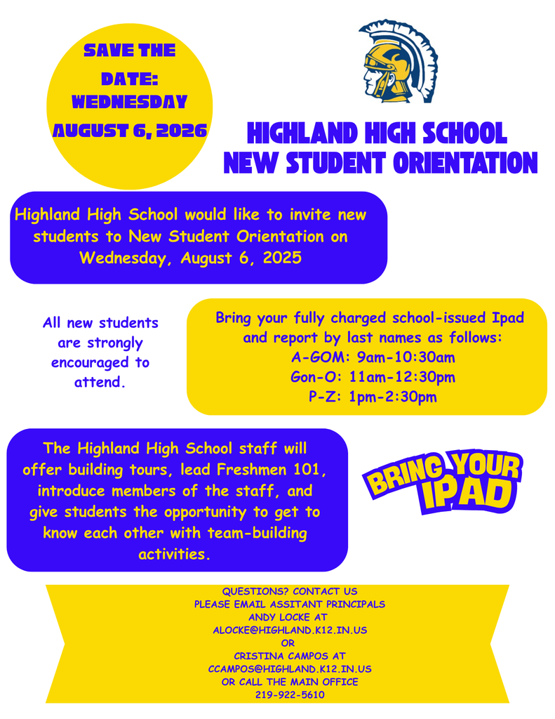 HHS New Student Information
