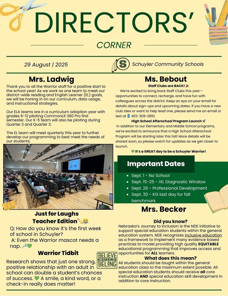 SCS Directors' Newsletter 2025
