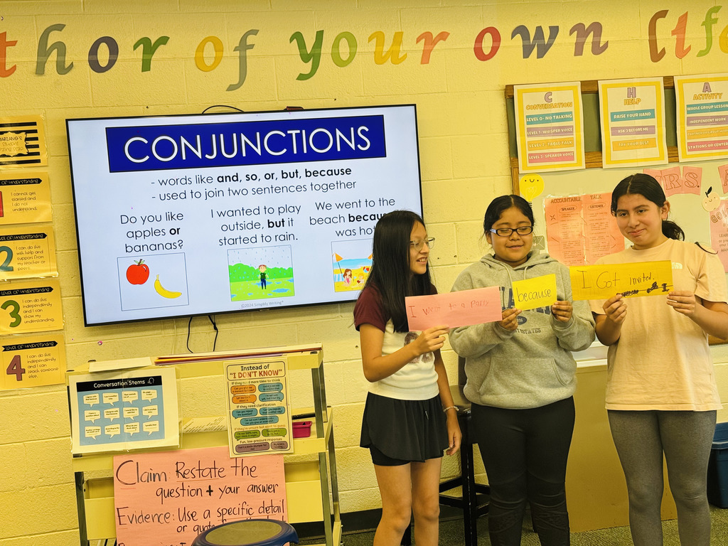Sentence builders at work! Our 6th graders are mastering conjunctions with fun and focus in Mrs. Arriola’s class.