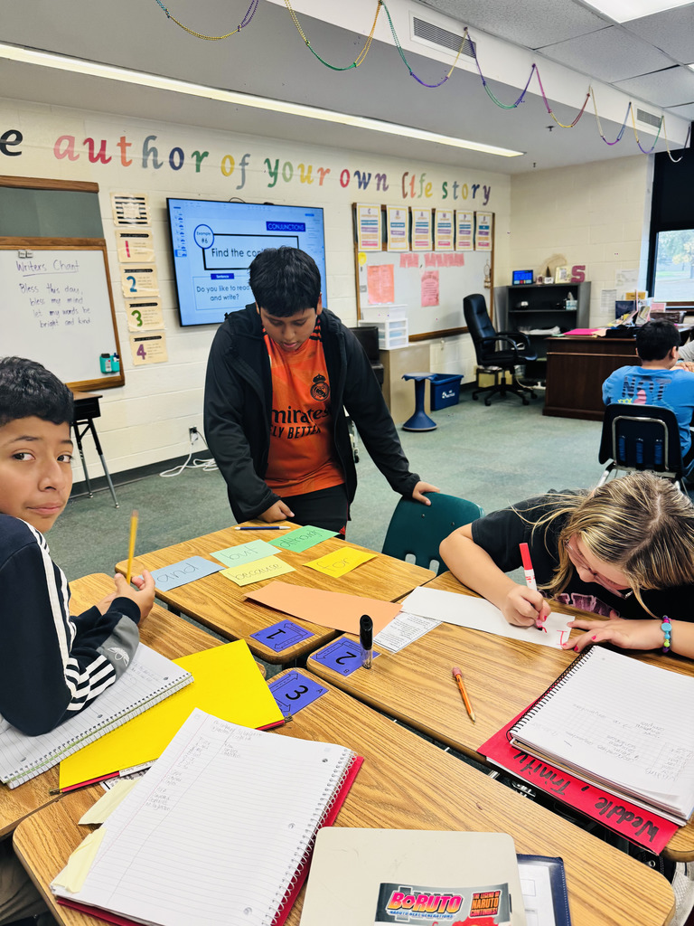Sentence builders at work! Our 6th graders are mastering conjunctions with fun and focus in Mrs. Arriola’s class.