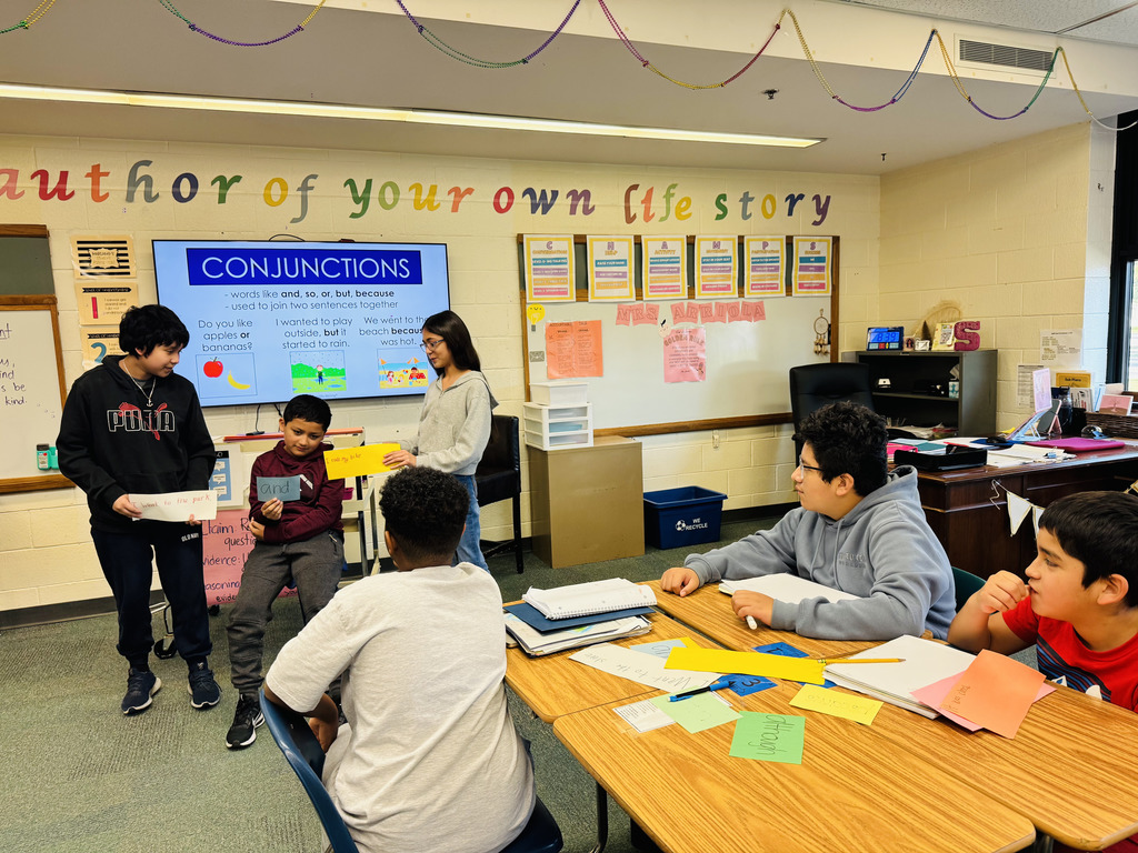 Sentence builders at work! Our 6th graders are mastering conjunctions with fun and focus in Mrs. Arriola’s class.