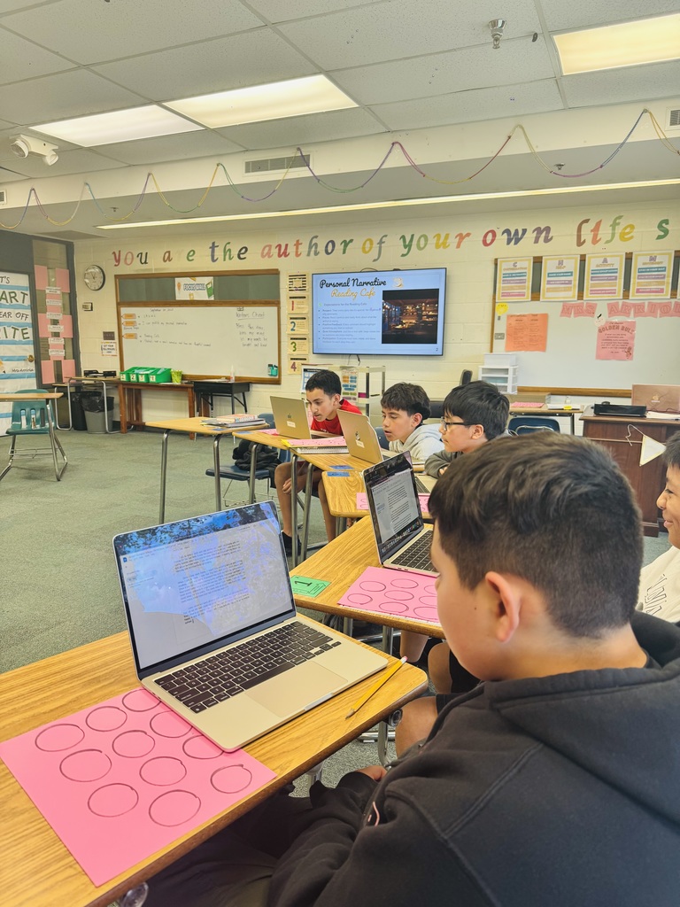 Our 6th Grade Writing class enjoyed a Personal Narrative Reading Café with Mrs. Arriola — where students “tasted” each other’s stories just like sipping their favorite brew! 📖💬 #WritingCafé #6thGradeWriters #StoryTasting