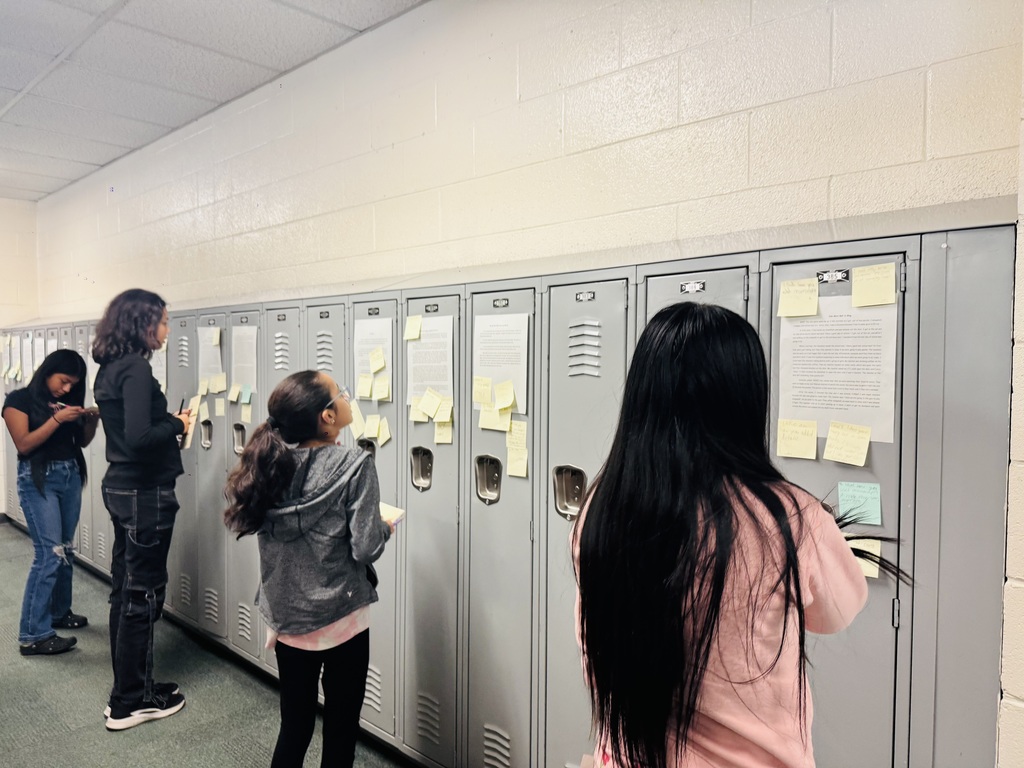 Our 6th graders took pride in sharing their personal narratives through Locker Publishing Walk with Mrs. Arriola’s Writing class! 🚶♀️📖 Every locker told a story worth reading! 💫 #6thGradeWriters #LockerPublishingWalk #YoungAuthors