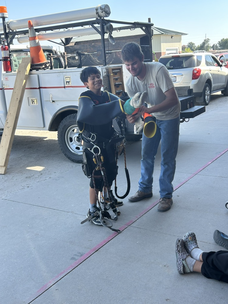 Getting to try on the proper protection equipment