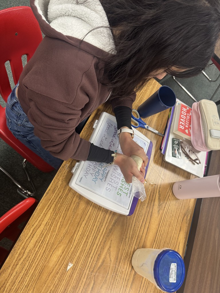 SCHS student, Ashley, practicing on a practice board.