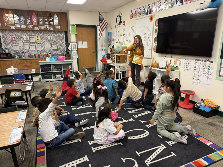 Mrs. Vavrina’s class had a blast exploring the pumpkin life cycle with Ms. Erin!