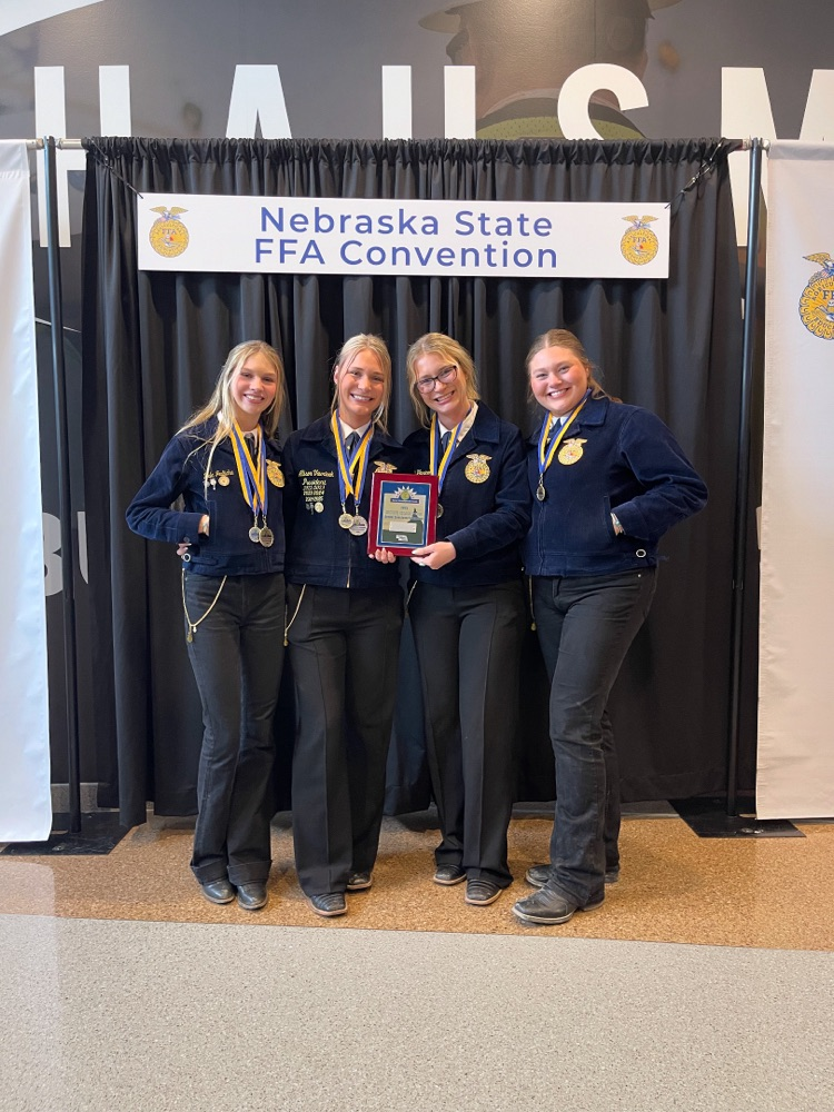 Off to Indy! Best of luck to these Schuyler FFA Alum as they represent Schuyler and the great state of Nebraska in the Livestock Evaluation competition this week at the National FFA Convention in Indianapolis!