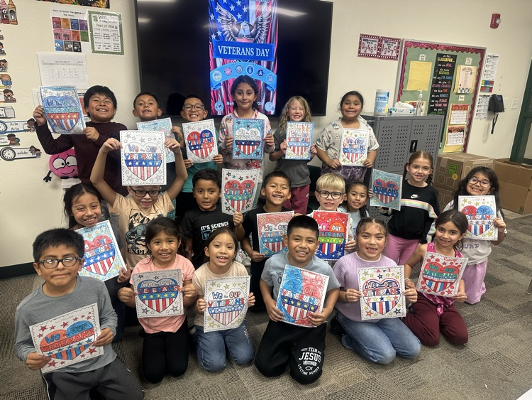 Students in Mrs. Salazar's class were honoring Veterans Day. What a great activity.