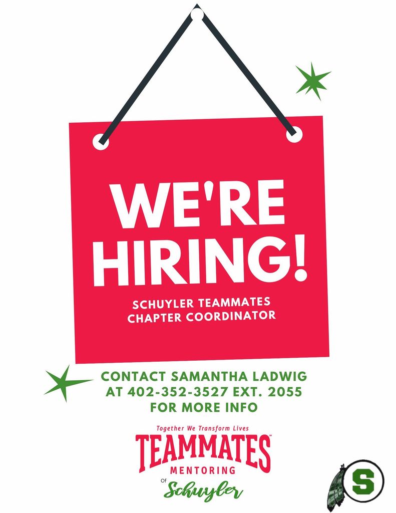 Red and Black Bold We're Hiring Flyer