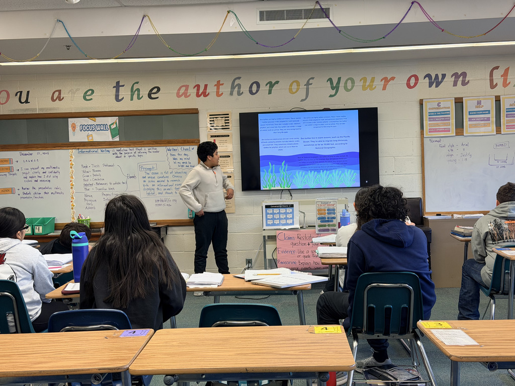 Ending the 2nd quarter with creativity—6th graders transformed informational essays into brochures and presented their work 📘