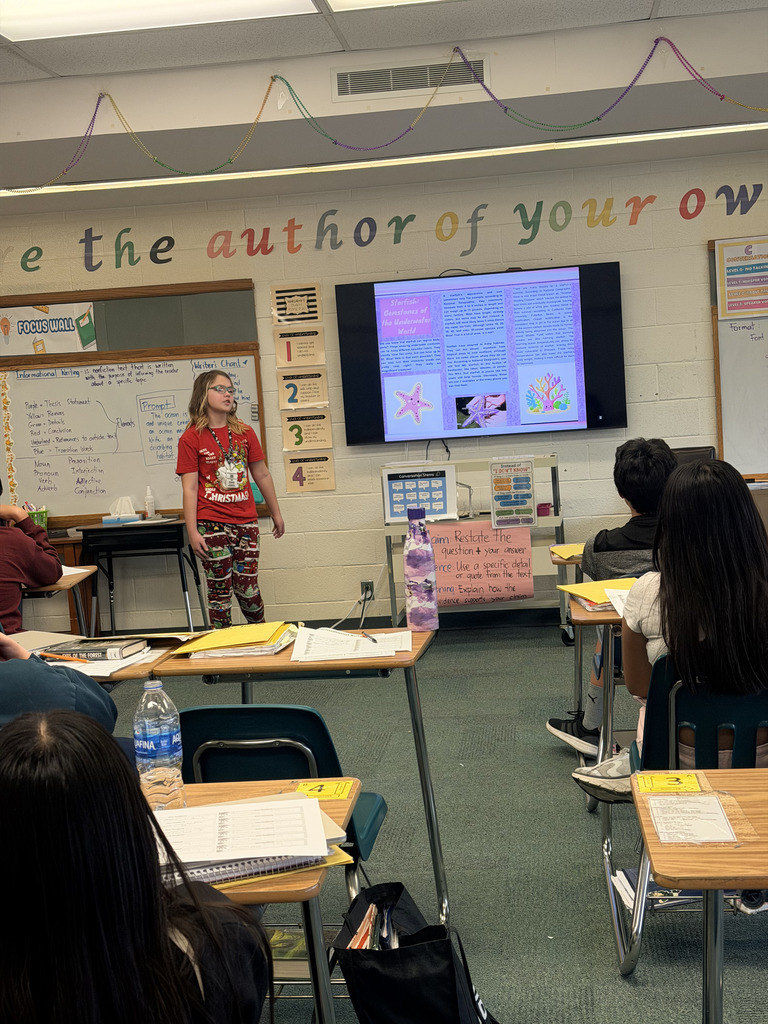 Ending the 2nd quarter with creativity—6th graders transformed informational essays into brochures and presented their work 📘