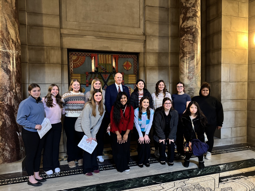 Schuyler and Clarkson FCCLA students with Senator Storm