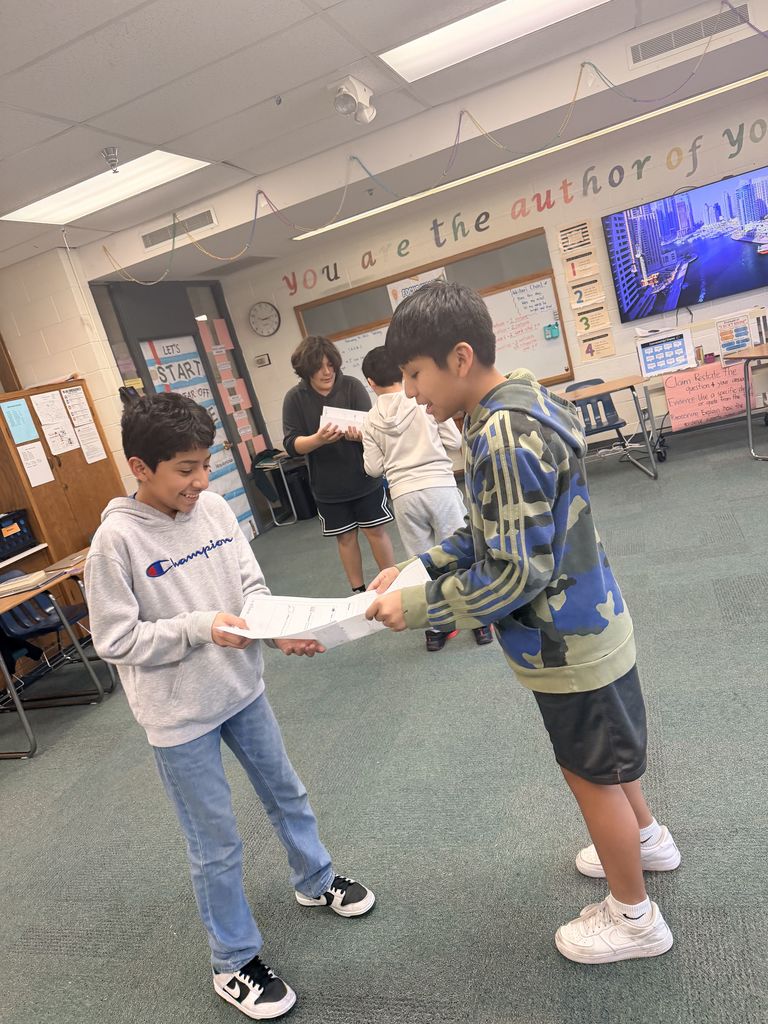 🎯🤝 Warrior Time Fun! 6th graders with Mrs. Arriola had a blast guiding a ball through a paper pipe and aiming it into the bin—no drops allowed! Great teamwork in action.