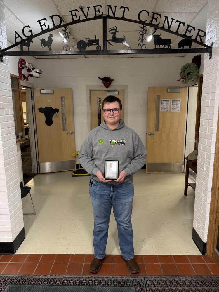 Help us in congratulating Caleb Bailey on his fifth place finish at the Nebraska FFA State Proficiency reviews.