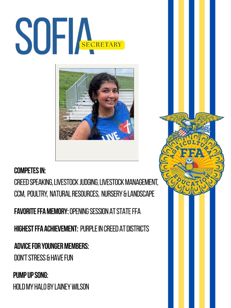 In honor of National FFA Week, we’re proud to spotlight our incredible FFA Officer Team! Thank you for your leadership, dedication, and passion for our chapter this year!💙💛