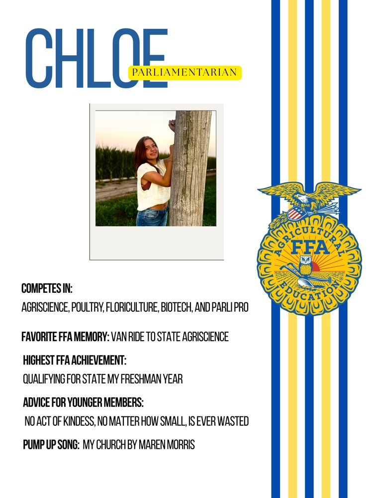 In honor of National FFA Week, we’re proud to spotlight our incredible FFA Officer Team! Thank you for your leadership, dedication, and passion for our chapter this year!💙💛