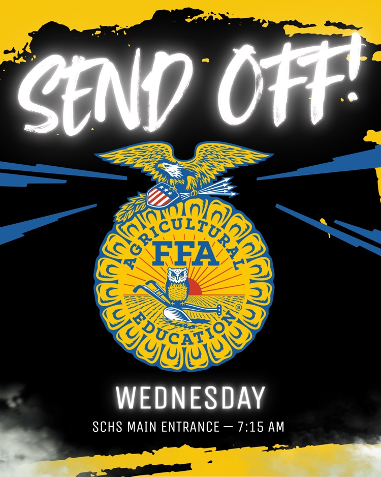 Join us as we send off our FFA chapter on their journey to State! 💙💛