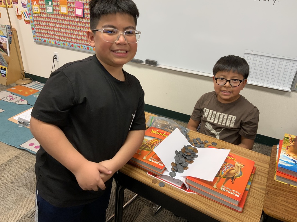 Students making a strong bridge!