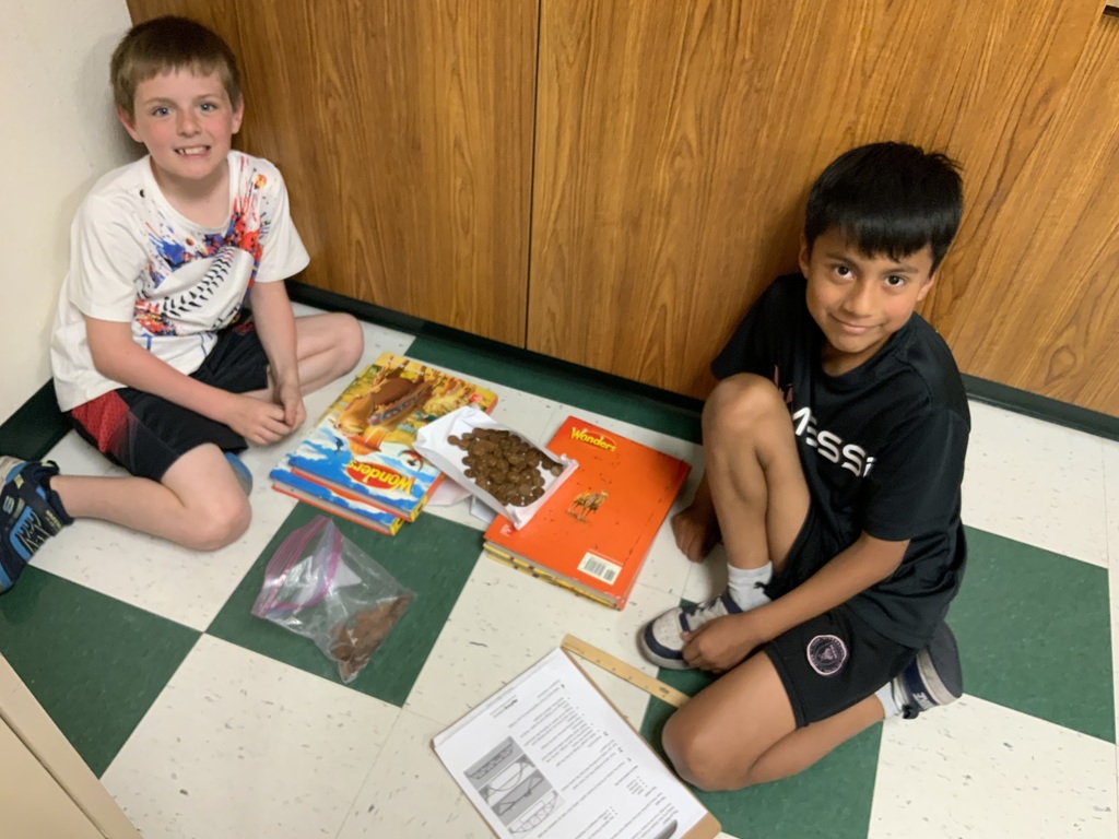 Students making a strong bridge!