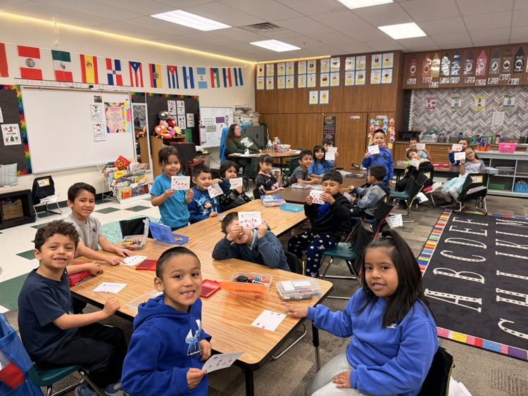 Kindergarten students learned about the life cycle of ladybugs today. They listened to a story and then created ladybug fingerprints. 🐞
