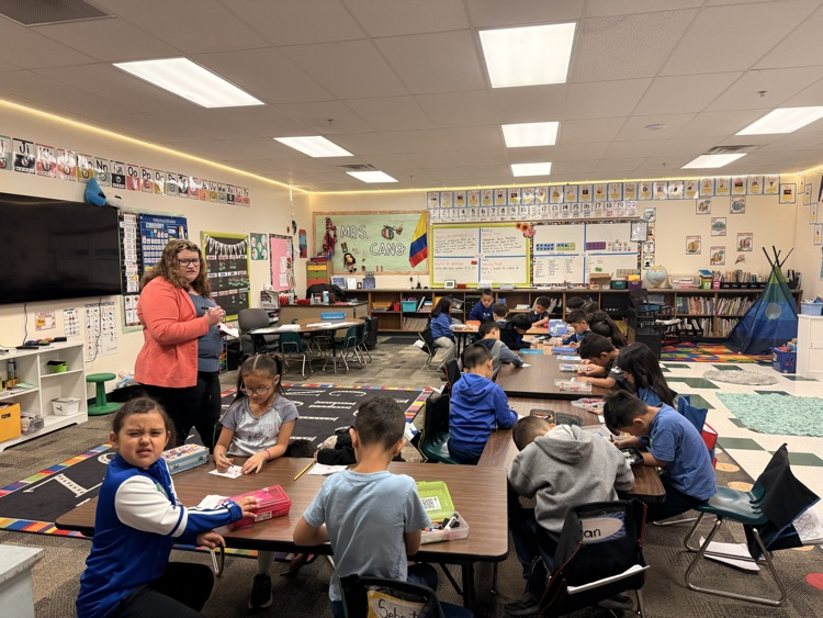 Kindergarten students learned about the life cycle of ladybugs today. They listened to a story and then created ladybug fingerprints. 🐞