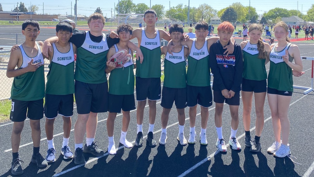 10 of our jr. high track athletes qualified to compete at the Best of the Midwest track meet in Aurora