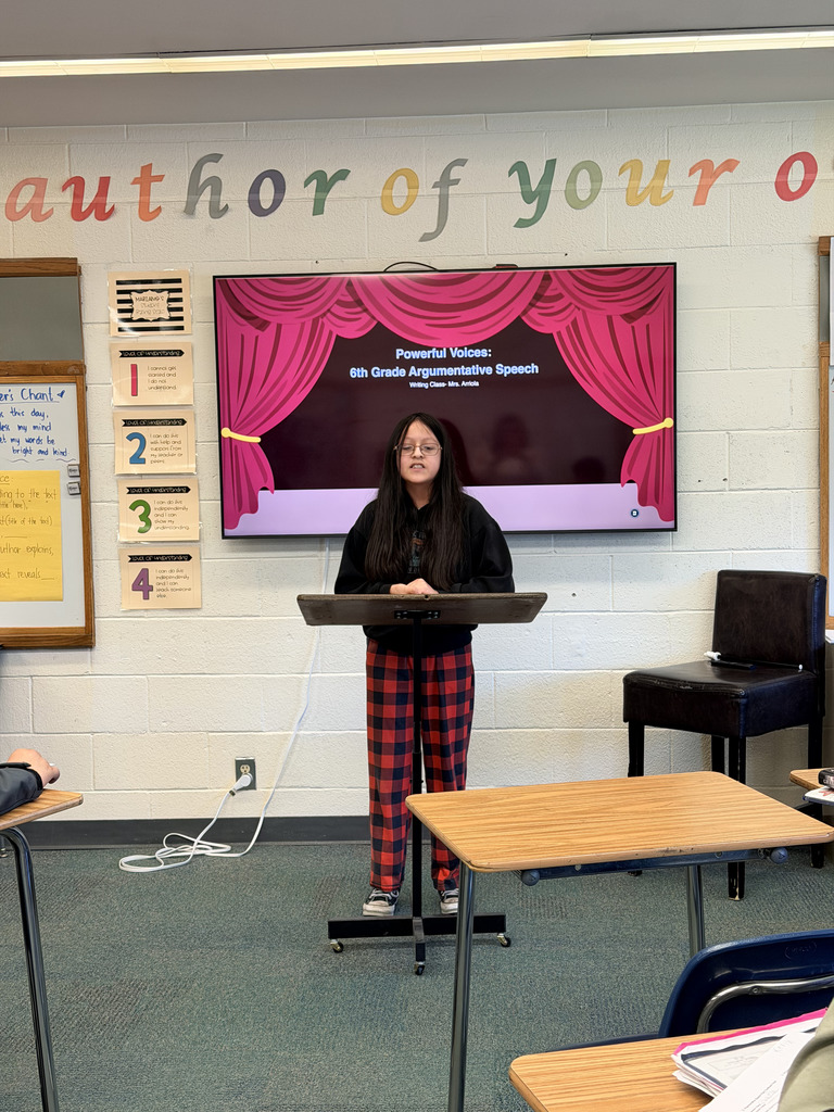 6th graders presenting powerful argumentative speeches with confidence and strong reasoning.