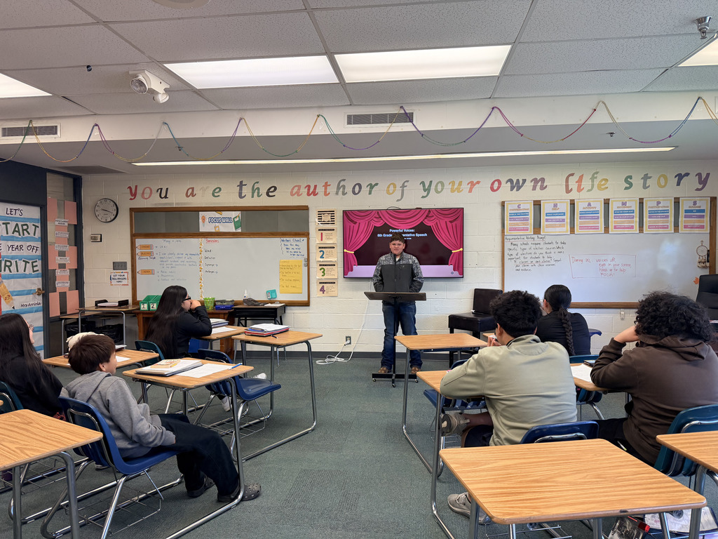 6th graders presenting powerful argumentative speeches with confidence and strong reasoning.