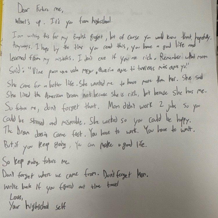 letter to future self.