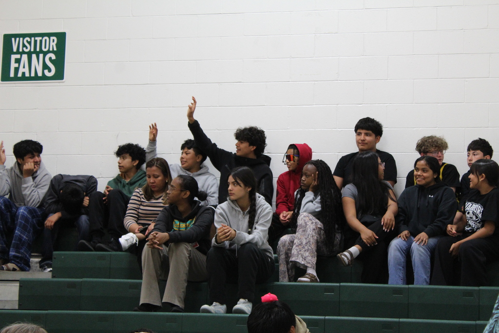 Students at an assembly about Online Safety