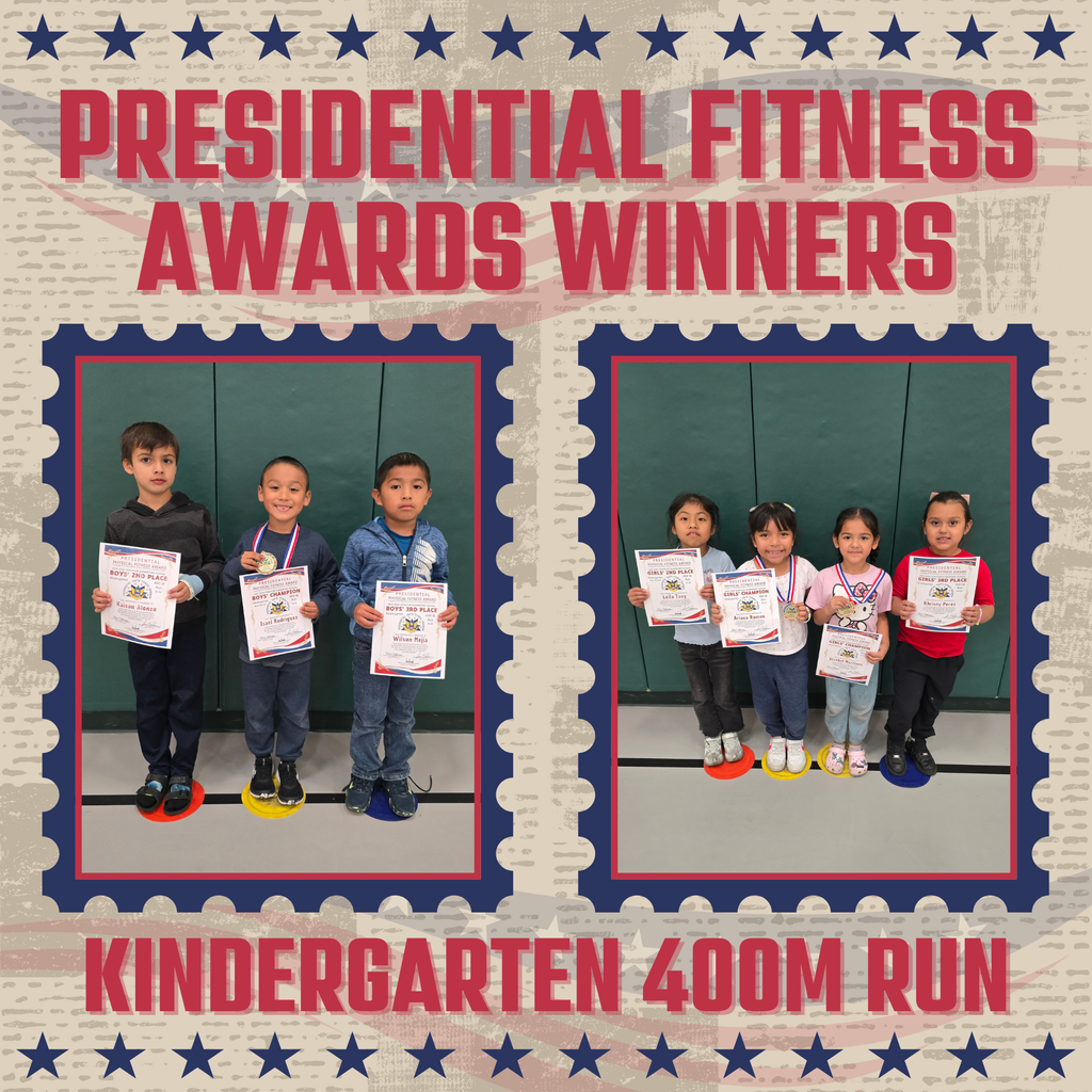 Kindergarten Presidential Fitness Champions