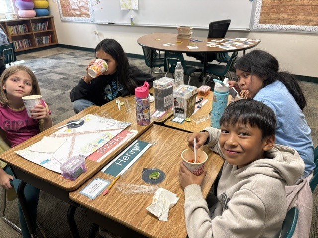 Miss Keller's class had a fun-filled day! We had ramen noodles for a snack, ice cream for dessert, and a trip to the library!