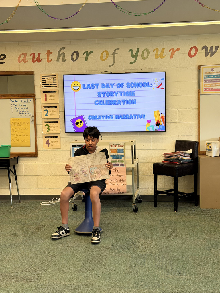 6th Grade Writing class ended the school year with voices full of imagination—sharing and storytelling their very own creative narratives.