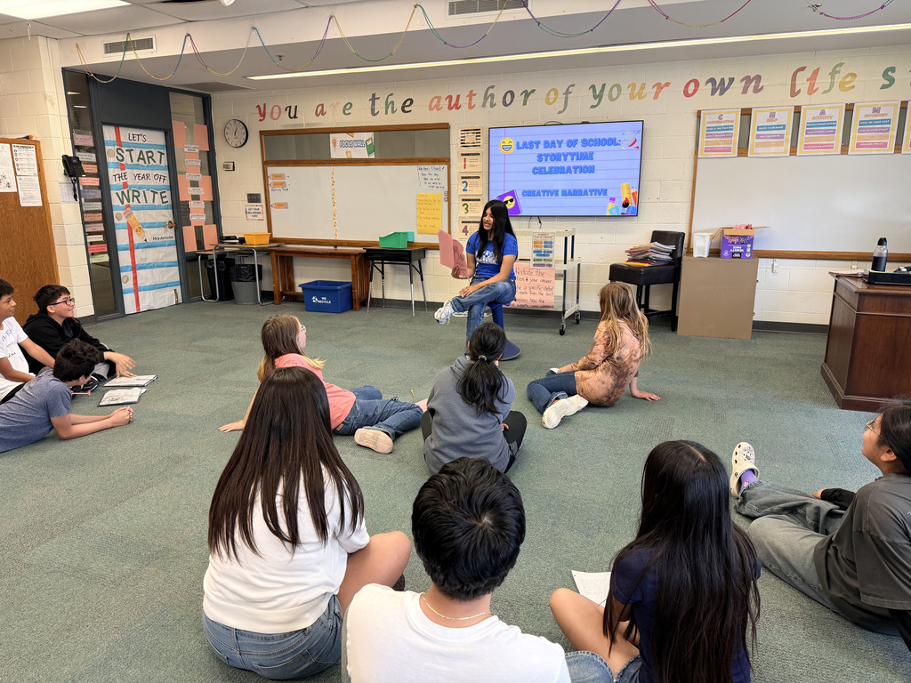 6th Grade Writing class ended the school year with voices full of imagination—sharing and storytelling their very own creative narratives.