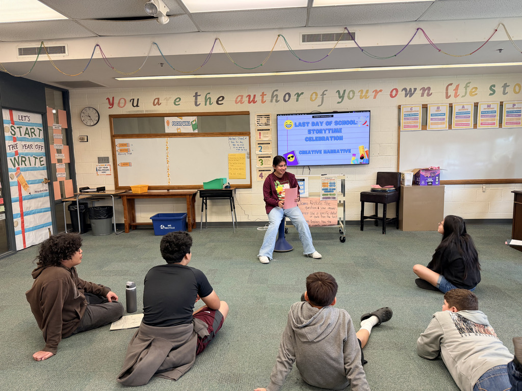 6th Grade Writing class ended the school year with voices full of imagination—sharing and storytelling their very own creative narratives.