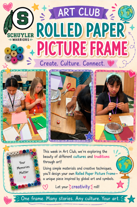 Pictures of students in the clubs and mention of the activity.