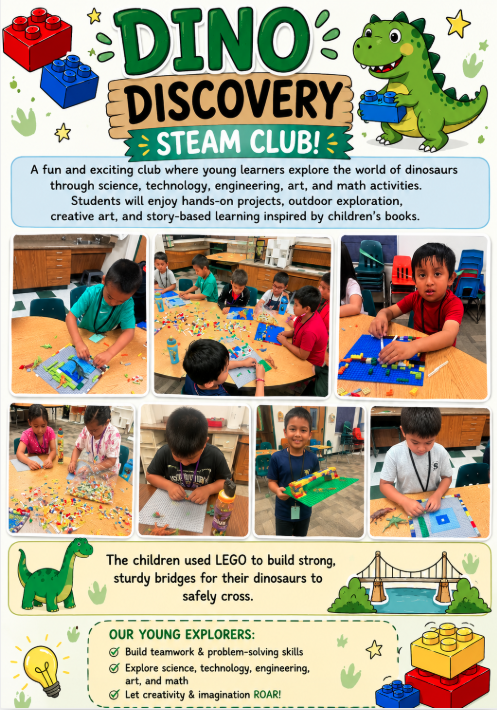Pictures of students in the clubs and mention of the activity.