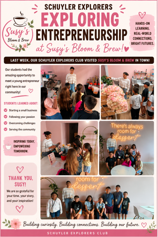 poster of activities that have happened during June summer camp