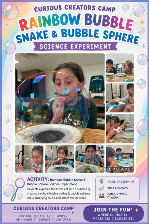 poster of activities that have happened during June summer camp