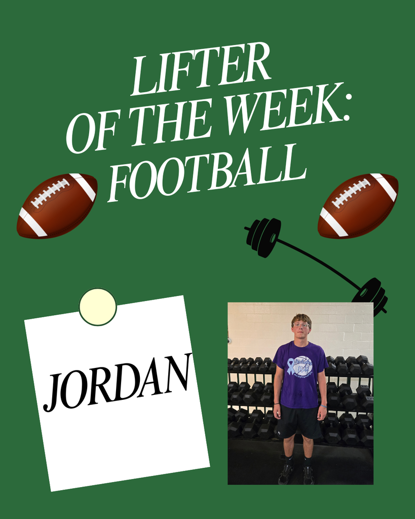 Jordan is lifter of the week for week 2 this summer.