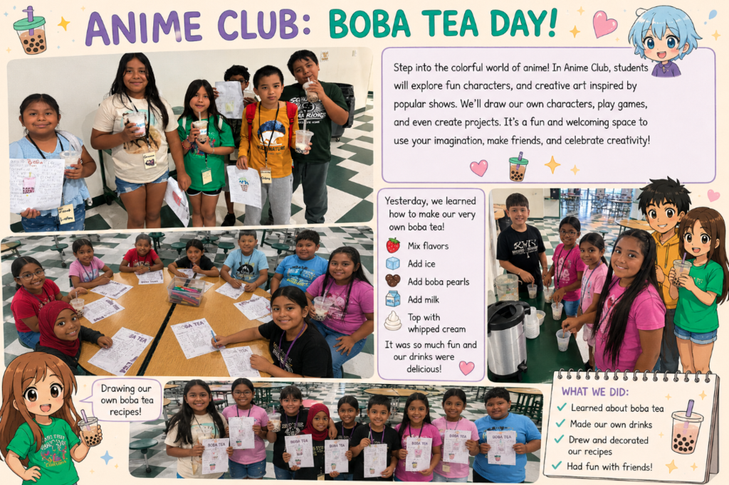 poster of activities that have happened during June summer camp